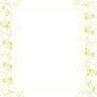 Snow White Agapanthus Banner Card Border vector