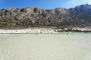 vistas a la bahía de balos, la confluencia de tres mares. foto