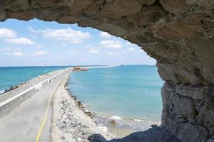View of Harbor spit on the island of Crete. photo