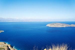 View of the island in the sea near Crete. photo