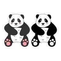 panda lindo ilustración vectorial vector
