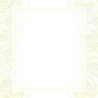 White Rose Banner Card Border vector