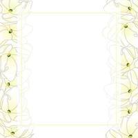 Arabian Jasmine Banner Card Border vector