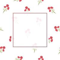 Red Corn Poppy Banner on White Background vector