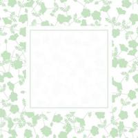 banner de flor verde sobre fondo blanco vector