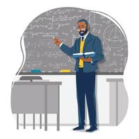 Professor Teaching in The Classroom Concept vector