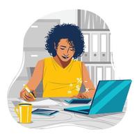 Accountant Working in The Office Concept vector