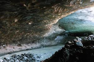 Ice Caves in Glacier at Jokulsarlon, Iceland photo