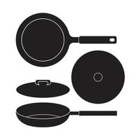 Frying Pan icon Vector Illustration. Flat Sign