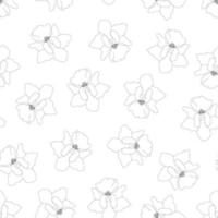 Vanda Miss Joaquim Orchid Outline on White Background vector