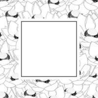 Indian lotus Outline Banner Card vector