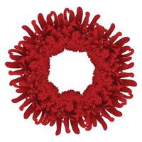 Red Chrysanthemum Flower Wreath. vector