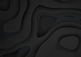 Abstract dynamic fluid overlap textured black background 3d photo