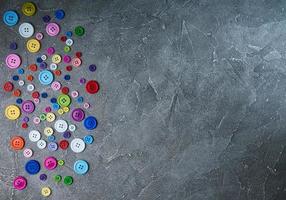 Colorful plastic clothing buttons photo