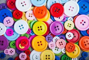 Colorful plastic clothing buttons photo