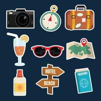 Travel Sticker Set vector