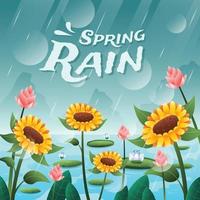 Spring Showers Background vector