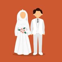 muslim wedding illustration vector