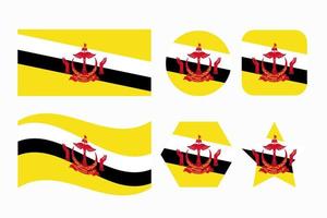 Brunei flag simple illustration for independence day or election vector