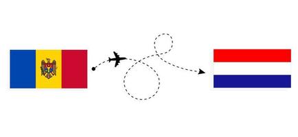 vuelo y viaje de moldavia a croacia por concepto de viaje en avión de pasajeros vector