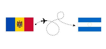 vuelo y viaje de moldavia a nicaragua por concepto de viaje en avión de pasajeros vector