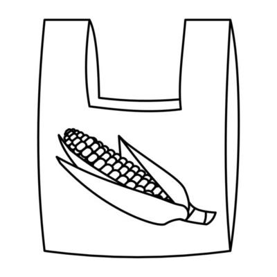 Hand drawn plastic bags isolated on white. - Stock Illustration [66647489]  - PIXTA