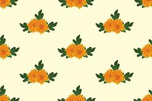 Yellow Chrysanthemum on Ivory Beige Background vector