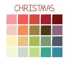 Christmas Colorful Tone Colors. Palette Scheme Pastel Vintage Colors. without Code. vector