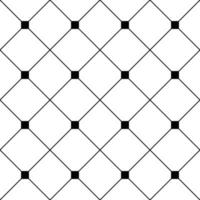 Black Square Diamond Grid White Background. Classic Minimal Pattern Texture Background. vector