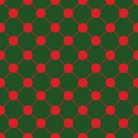 Red Polka dot Chess Board Grid Green Background vector