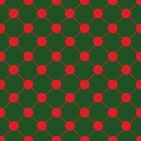 Red Polka dot Chess Board Grid Green Background vector