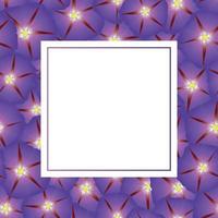 tarjeta de banner de flor de gloria de mañana púrpura vector