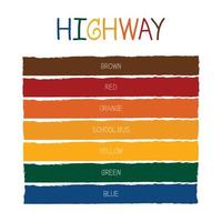 Highway Color Tone vector