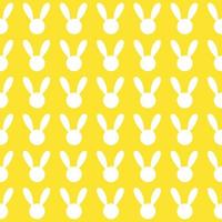 White Rabbit Yellow Background vector