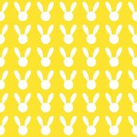 White Rabbit Yellow Background vector