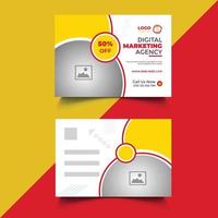 Corporate  postcard design template vector