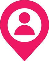 red location men icon vector