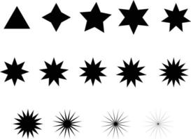 star different  shape vector