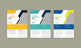 Business Conference Flyer Template Design. Corporate Flyer design. vector illustration.