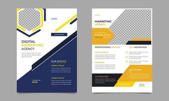 Digital business marketing agency banner for social media post template. Post Template for Digital Marketing and online business. Square Flyer Template with Editable web Banner. vector