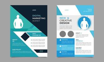 Digital marketing business agency social media post template design. Digital Business Marketing agency Social Media Banner, Square Flyer Template, Editable magazine and leaflet Post Template. vector