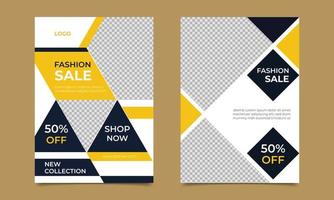Fashion sale poster social media post design template. vector