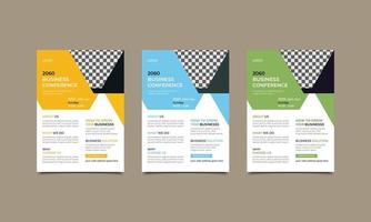 Corporate Business Conference Flyer Template Vector Design.