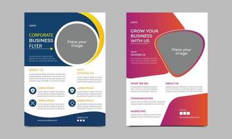 Creative Business flyer layout template in A4 size. collection business of poster flyer brochure or annual report cover layout design template and space for photo background vector