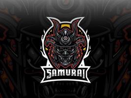 plantilla de logotipo de esport samurai vector