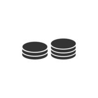 Flat coin stack icon isolated on white background. Vector eps10