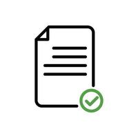 Single icon of document with check list icon. vector