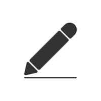 Pencil icon isolated on white background. Flat pencil icon style. Vector eps10