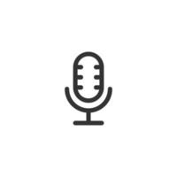 Podcast line icon isolated on white background. Vector eps10