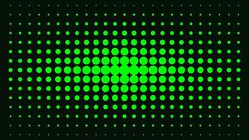 Green dots pattern halftones on dark gradient background. vector